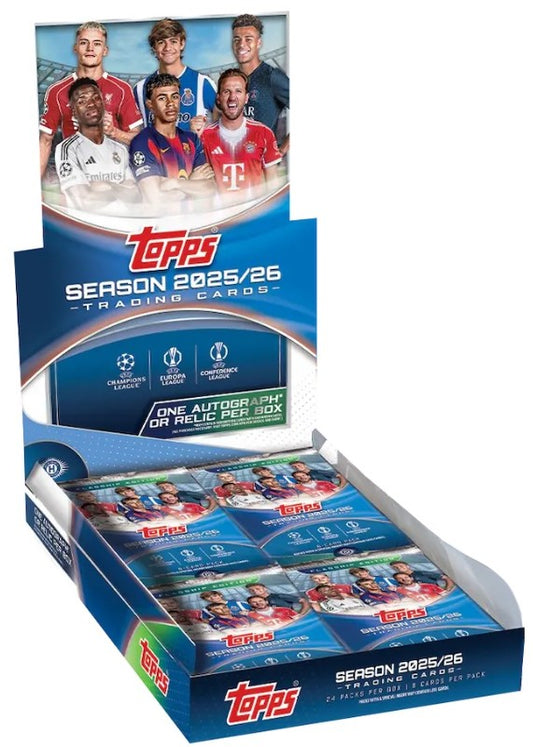 2025-26 TOPPS UEFA Club Competitions Soccer Cards Hobby Box