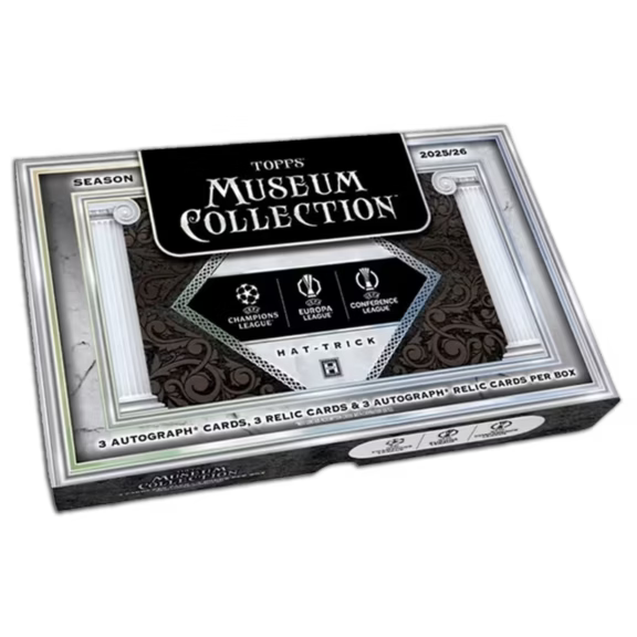 2025-26 TOPPS Museum Collection UEFA Club Competitions Soccer Cards Hat-trick Box