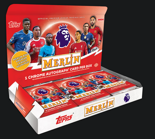 2025-26 TOPPS Merlin Premier League Soccer Cards Hobby Box